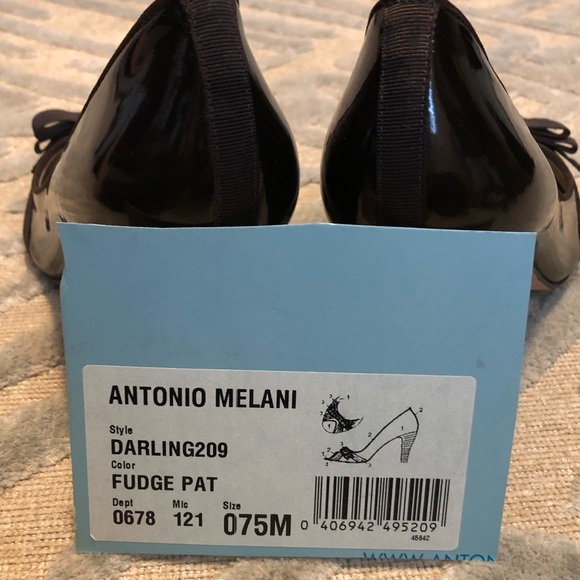 ANTONIO MELANI Patent Leather Peep-Toe Pumps - Picture 8 of 8